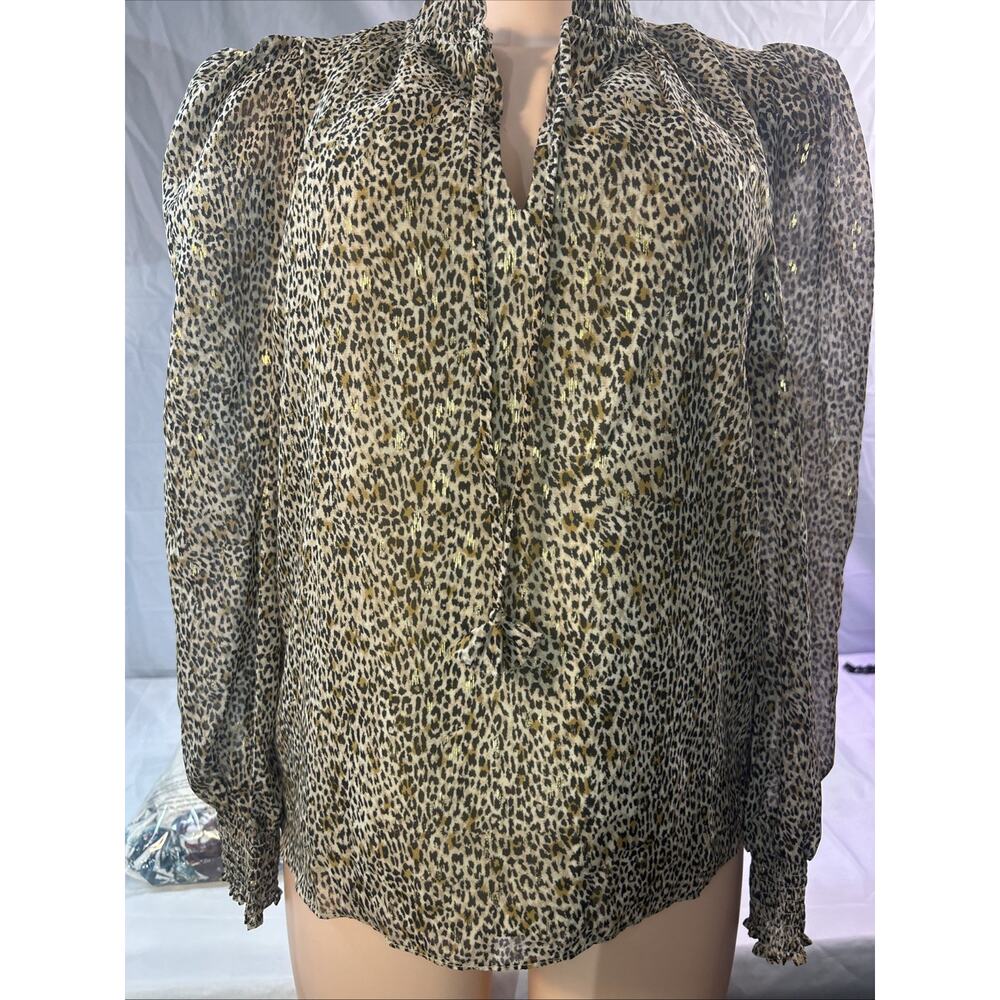 CeCe Leopard Print Blouse - Picture 2 of 16